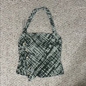 Urban Outfitters Asymmetrical Snap Halter Top